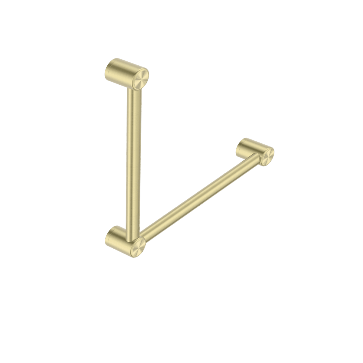 Nero Mecca Care 32mm Ambulant Toilet Grab Rail 90 Degree 450X450mm Brushed Gold | NRCR3290ABG