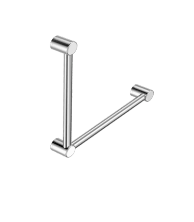 Nero Mecca Care 32mm Ambulant Toilet Grab Rail 90 Degree 450X450mm Chrome | NRCR3290ACH