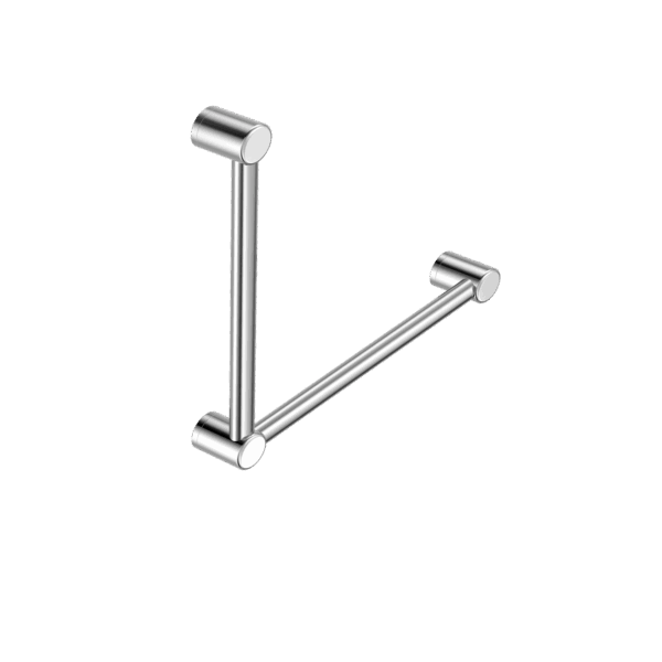 Nero Mecca Care 32mm Ambulant Toilet Grab Rail 90 Degree 450X450mm Chrome | NRCR3290ACH