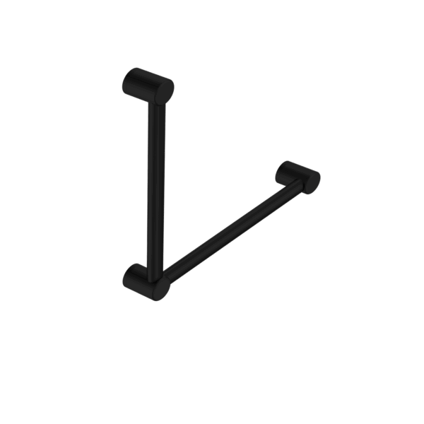 Nero Mecca Care 32mm Ambulant Toilet Grab Rail 90 Degree 450X450mm Matte Black | NRCR3290AMB