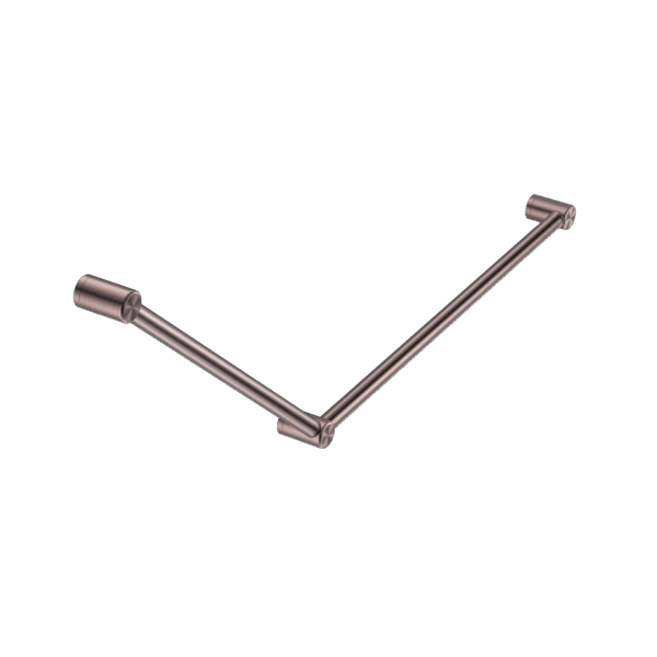Nero Mecca Care 32mm Dda Grab Rail Set 45 Degree 750X900mm Brushed Bronze | NRCR3245BZ