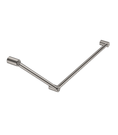 Nero Mecca Care 32mm Dda Grab Rail Set 45 Degree 750X900mm Brushed Nickel | NRCR3245BN
