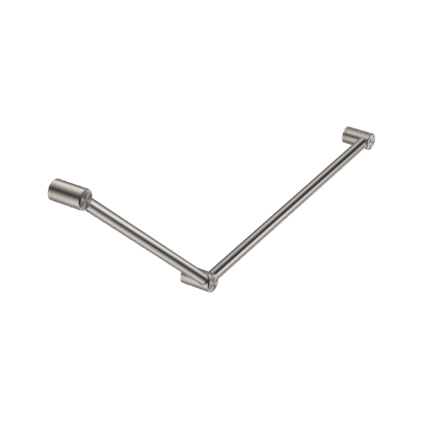 Nero Mecca Care 32mm Dda Grab Rail Set 45 Degree 750X900mm Brushed Nickel | NRCR3245BN