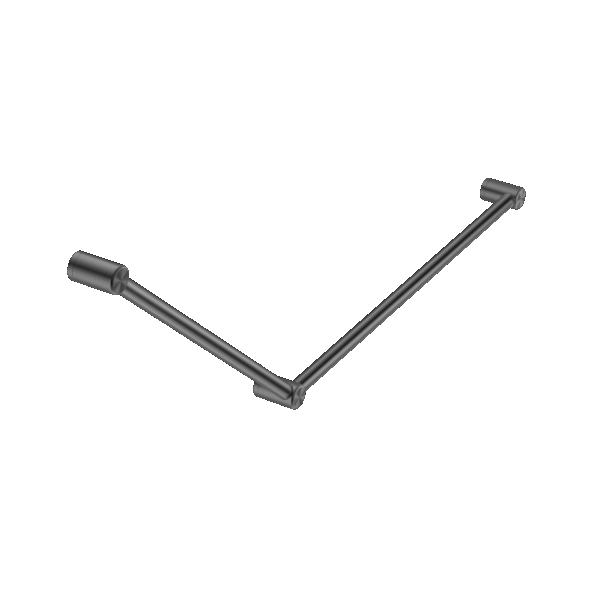 Nero Mecca Care 32mm Dda Grab Rail Set 45 Degree 750X900mm Gun Metal | NRCR3245GM