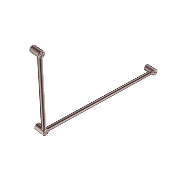 Nero Mecca Care 32mm Dda Grab Rail Set 90 Degree 600X1000mm Brushed Bronze | NRCR3290BZ