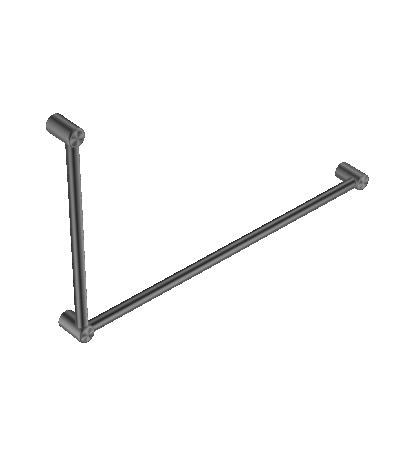 Nero Mecca Care 32mm Dda Grab Rail Set 90 Degree 600X1000mm Gun Metal | NRCR3290GM