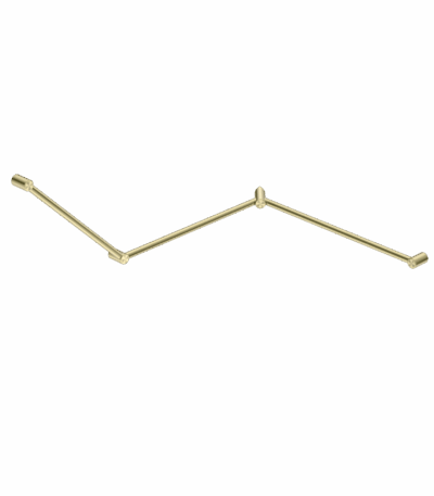 Nero Mecca Care 32mm Dda Toilet Grab Rail Set 45 Degree Continuous 750X965X1025mm Brushed Gold | NRCR3245CBG
