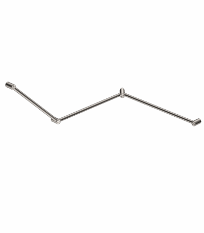 Nero Mecca Care 32mm Dda Toilet Grab Rail Set 45 Degree Continuous 750X965X1025mm Brushed Nickel | NRCR3245CBN