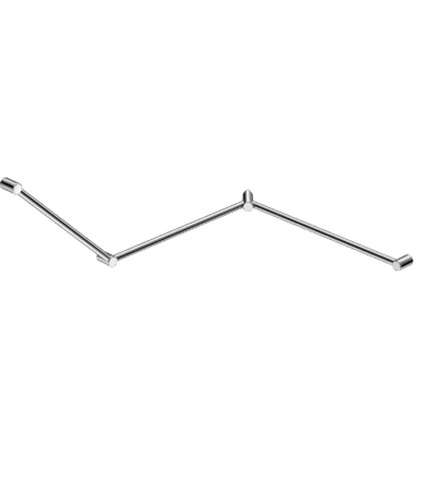 Nero Mecca Care 32mm Dda Toilet Grab Rail Set 45 Degree Continuous 750X965X1025mm Chrome | NRCR3245CCH