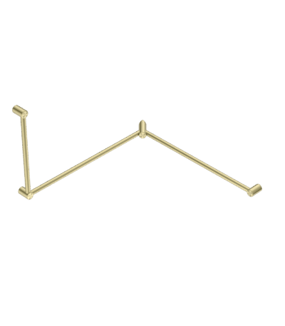 Nero Mecca Care 32mm Dda Toilet Grab Rail Set 90 Degree Continuous 600X1065X1025mm Brushed Gold | NRCR3290cBG