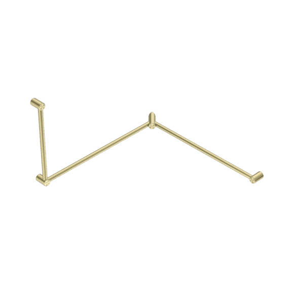 Nero Mecca Care 32mm Dda Toilet Grab Rail Set 90 Degree Continuous 600X1065X1025mm Brushed Gold | NRCR3290cBG