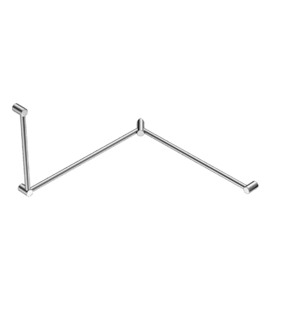Nero Mecca Care 32mm Dda Toilet Grab Rail Set 90 Degree Continuous 600X1065X1025mm Chrome | NRCR3290cCH