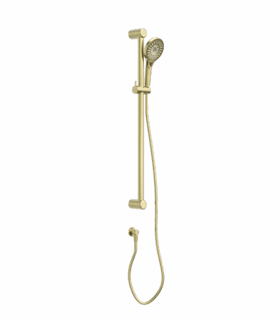 Nero Mecca Care 32mm Grab Rail And Adjustable Shower Rail Set 900mm Brushed Gold | NRCS005BG