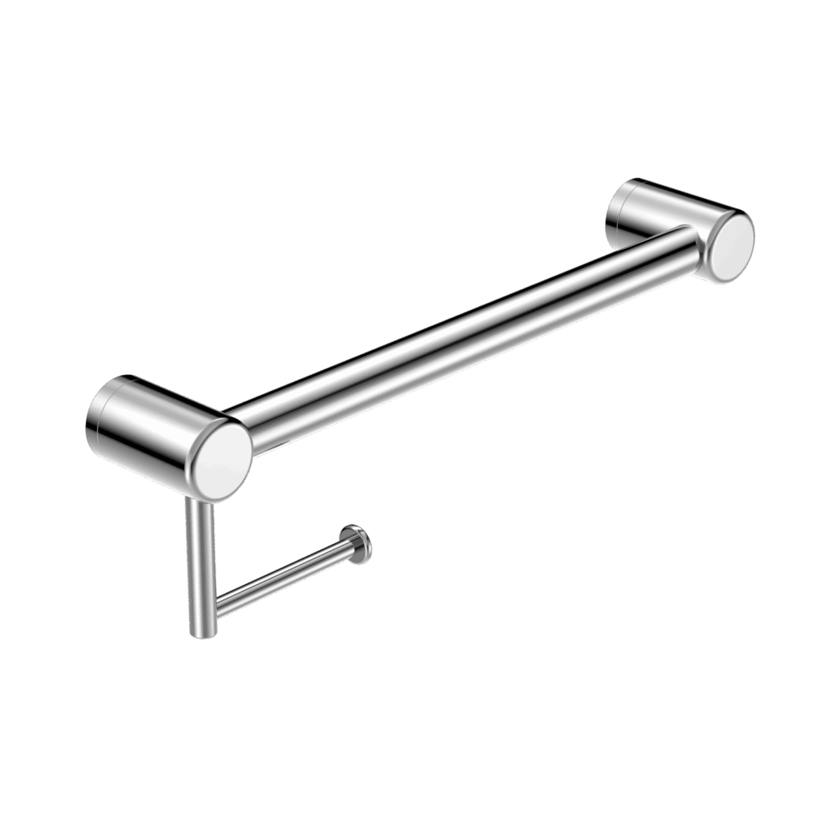 Nero Mecca Care 32mm Grab Rail With Toilet Roll Holder 450mm Chrome | NRCR3218ACH