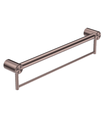 Nero Mecca Care 32mm Grab Rail With Towel Holder 900mm Brushed Bronze | NRCR3230BBZ
