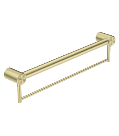Nero Mecca Care 32mm Grab Rail With Towel Holder 900mm Brushed Gold | NRCR3230BBG