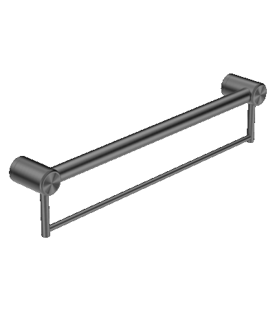 Nero Mecca Care 32mm Grab Rail With Towel Holder 900mm Gun Metal | NRCR3230BGM