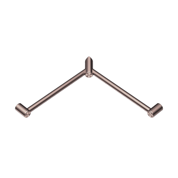 Nero Mecca Care 32mm Wrap Around Corner Grab Rail 600X600mm Brushed Bronze | NRCR3290WBZ