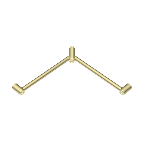 Nero Mecca Care 32mm Wrap Around Corner Grab Rail 600X600mm Brushed Gold | NRCR3290WBG