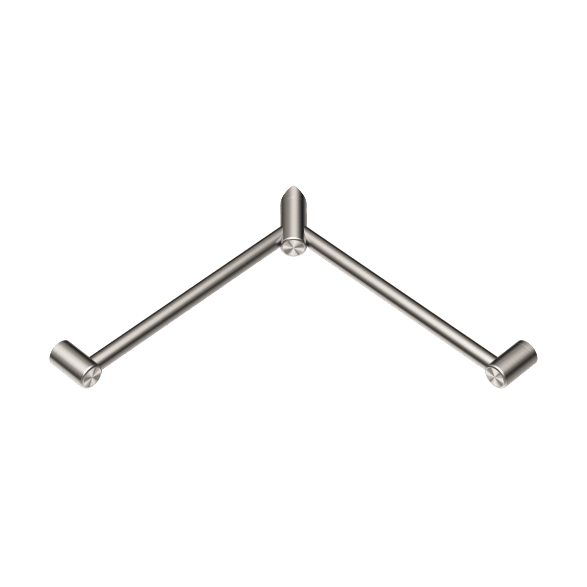 Nero Mecca Care 32mm Wrap Around Corner Grab Rail 600X600mm Brushed Nickel | NRCR3290WBN