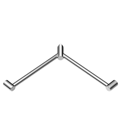 Nero Mecca Care 32mm Wrap Around Corner Grab Rail 600X600mm Chrome | NRCR3290WCH