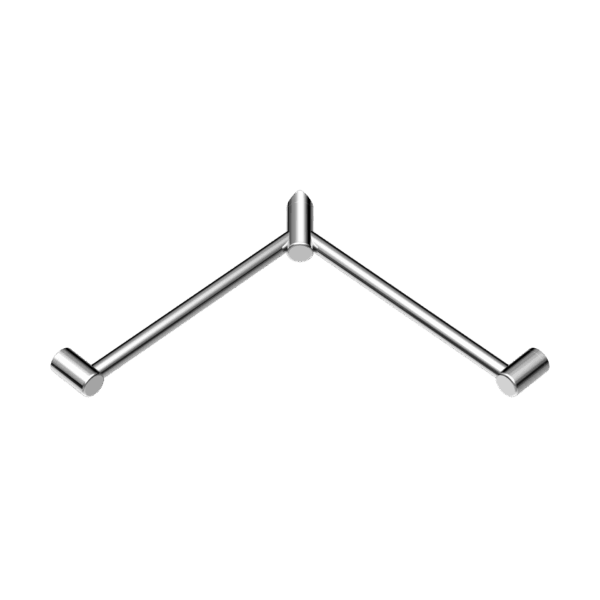 Nero Mecca Care 32mm Wrap Around Corner Grab Rail 600X600mm Chrome | NRCR3290WCH