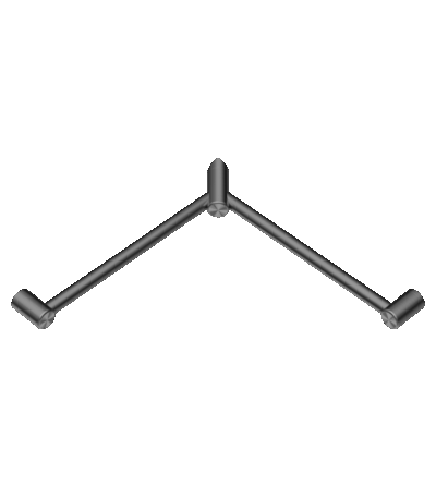 Nero Mecca Care 32mm Wrap Around Corner Grab Rail 600X600mm Gun Metal | NRCR3290WGM