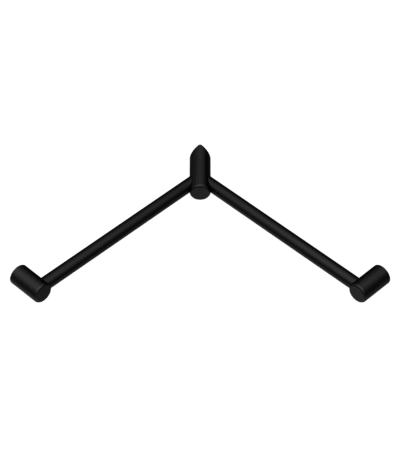 Nero Mecca Care 32mm Wrap Around Corner Grab Rail 600X600mm Matte Black | NRCR3290WMB