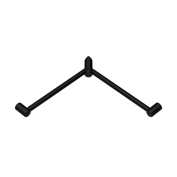 Nero Mecca Care 32mm Wrap Around Corner Grab Rail 600X600mm Matte Black | NRCR3290WMB