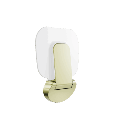 Nero Mecca Care Shower Seat 400×330mm Brushed Gold | NRCR0003BG