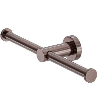 Nero Mecca Double Toilet Roll Holder Brushed Bronze | NR1986dBZ