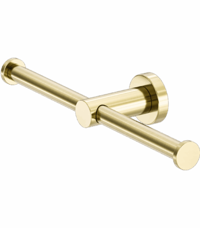 Nero Mecca Double Toilet Roll Holder Brushed Gold | NR1986dBG