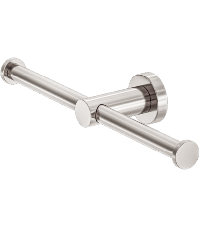 Nero Mecca Double Toilet Roll Holder Brushed Nickel | NR1986dBN