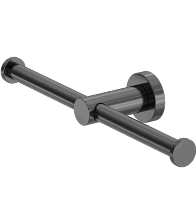 Nero Mecca Double Toilet Roll Holder Gun Metal | NR1986dGM