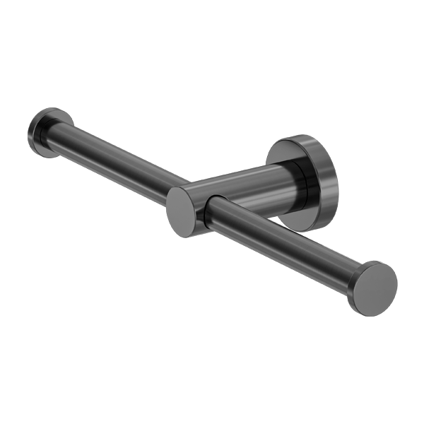 Nero Mecca Double Toilet Roll Holder Gun Metal | NR1986dGM
