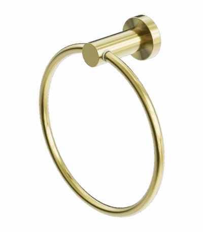 Nero Mecca Hand Towel Ring Brushed Gold | NR1980BG