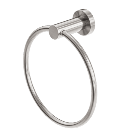 Nero Mecca Hand Towel Ring Brushed Nickel | NR1980BN