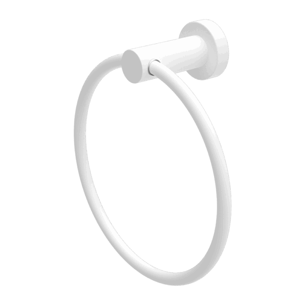 Nero Mecca Hand Towel Ring Matte White | NR1980MW