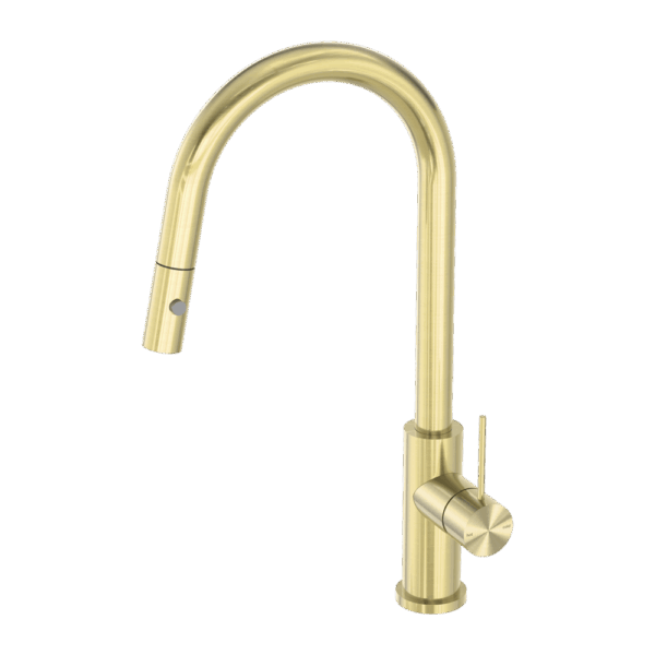 Nero Mecca Pull Out Sink Mixer With Vegie Spray Function Brushed Gold | NR221908BG