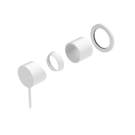 Nero Mecca Shower Mixer 60mm Plate Trim Kits Only Matte White | NR221911HTMW