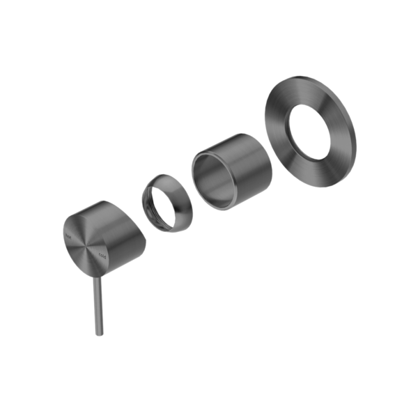 Nero Mecca Shower Mixer 80mm Plate Trim Kits Only Gun Metal | NR221911TGM