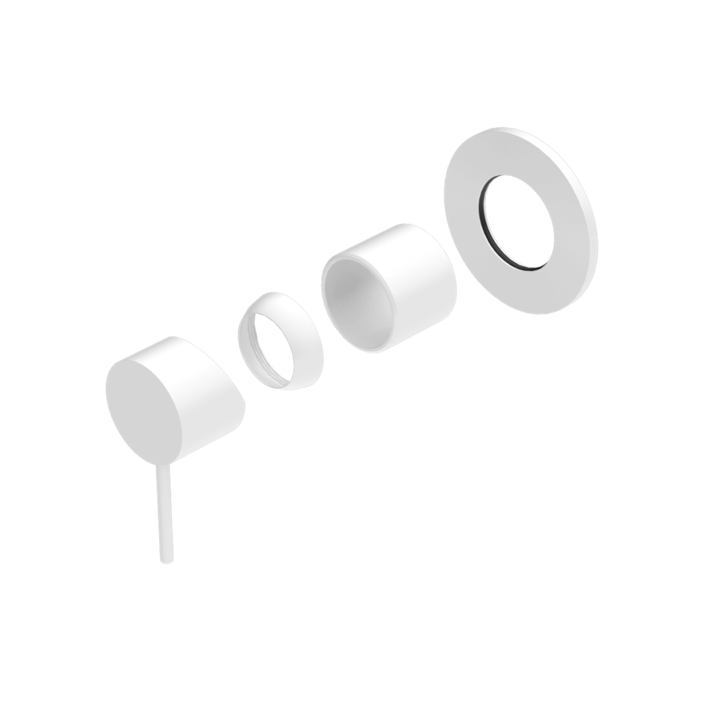 Nero Mecca Shower Mixer 80mm Plate Trim Kits Only Matte White | NR221911TMW