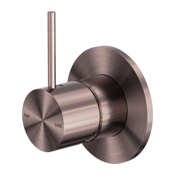Nero Mecca Shower Mixer Handle Up 80mm Plate Brushed Bronze | NR221911BBZ