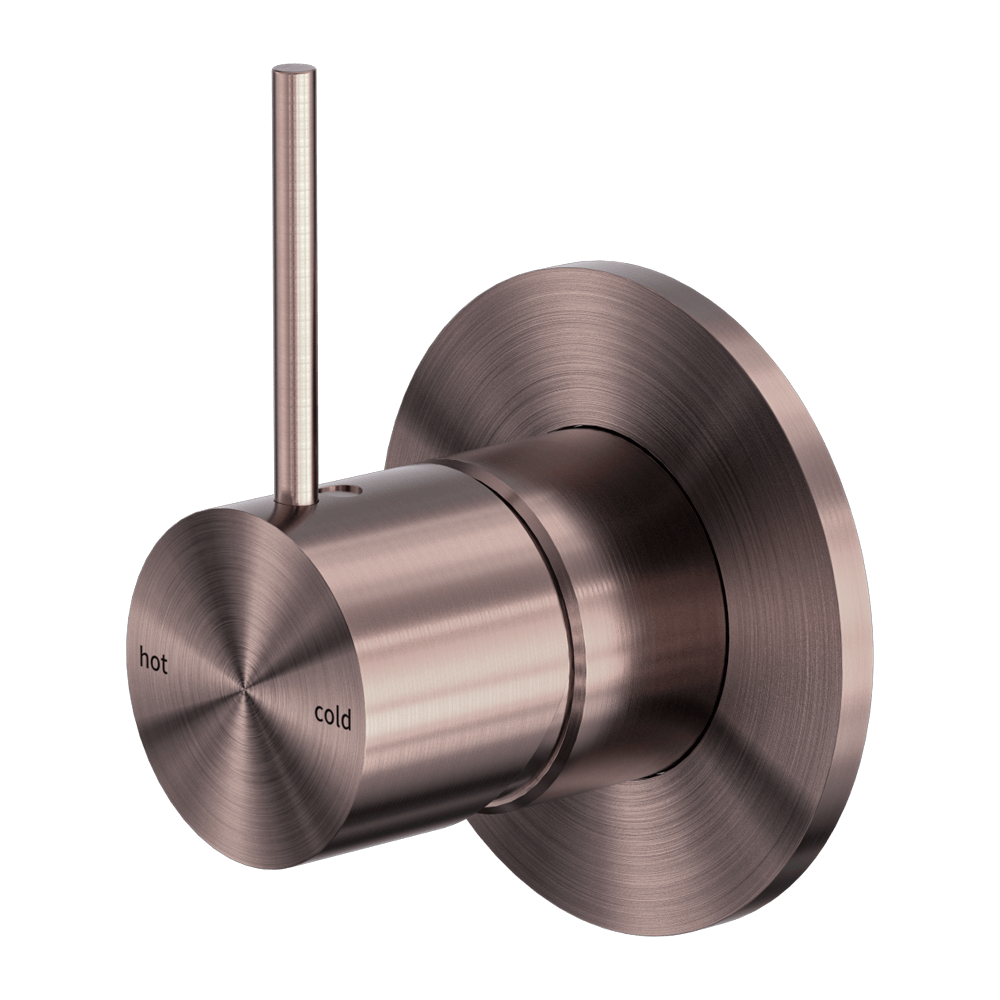 Nero Mecca Shower Mixer Handle Up 80mm Plate Brushed Bronze | NR221911BBZ