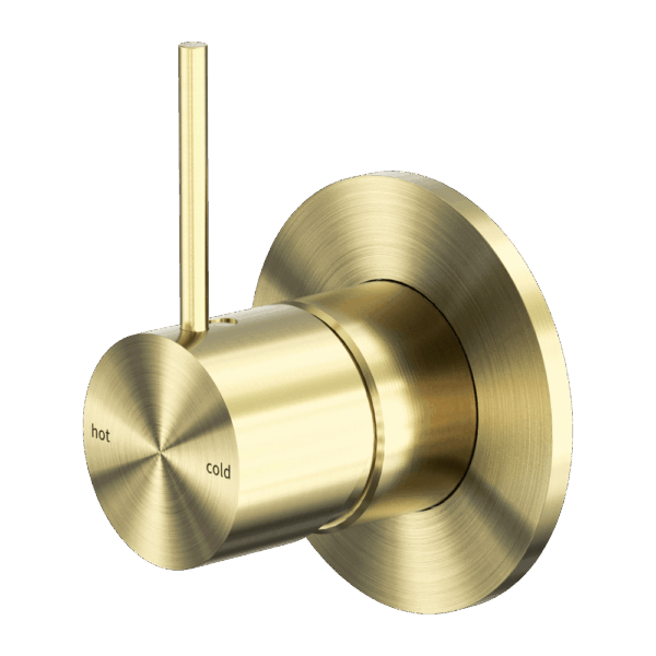 Nero Mecca Shower Mixer Handle Up 80mm Plate Brushed Gold | NR221911BBG