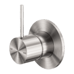 Nero Mecca Shower Mixer Handle Up 80mm Plate Brushed Nickel | NR221911BBN