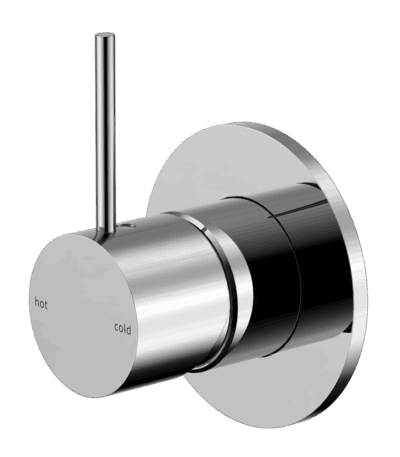 Nero Mecca Shower Mixer Handle Up 80mm Plate Chrome | NR221911BCH