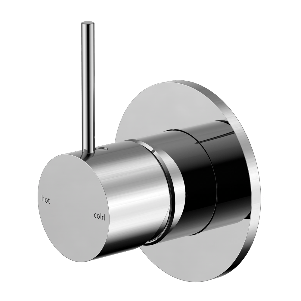 Nero Mecca Shower Mixer Handle Up 80mm Plate Chrome | NR221911BCH
