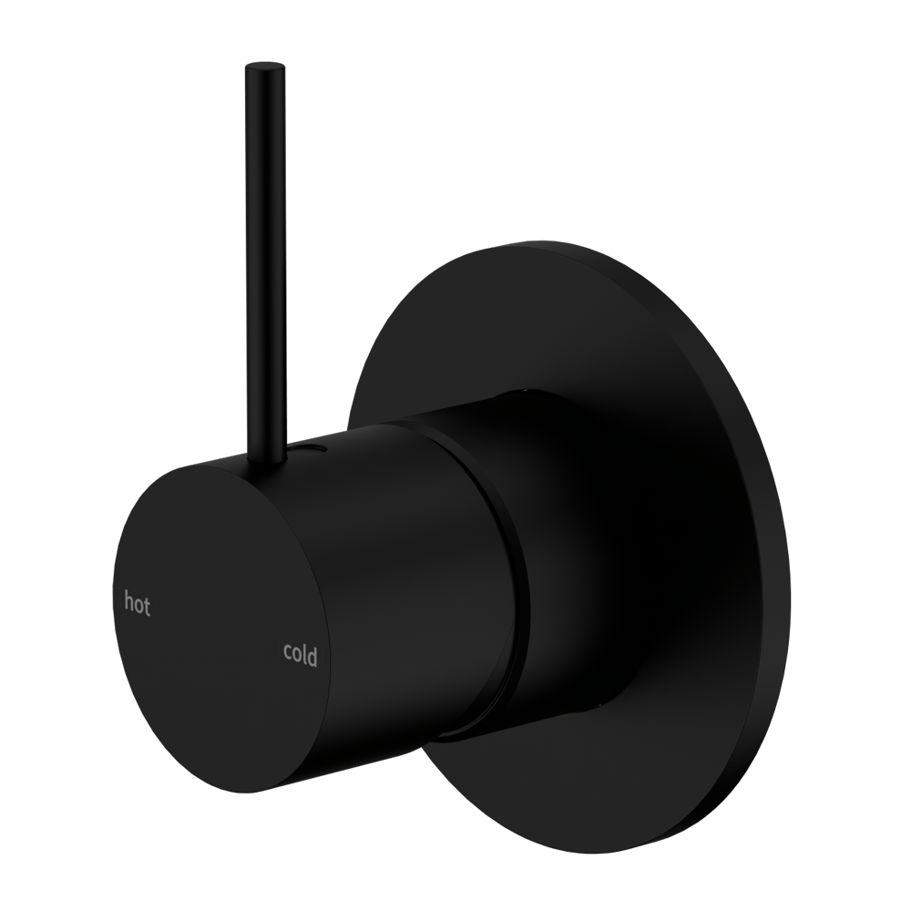 Nero Mecca Shower Mixer Handle Up 80mm Plate Matte Black | NR221911BMB
