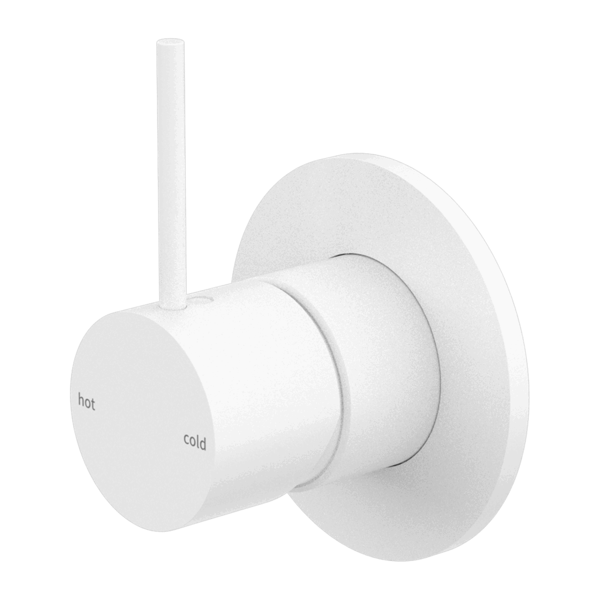 Nero Mecca Shower Mixer Handle Up 80mm Plate Matte White | NR221911BMW